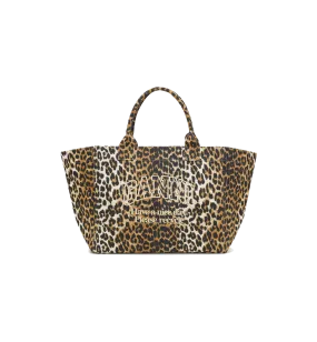 GANNI Leopard Shopper