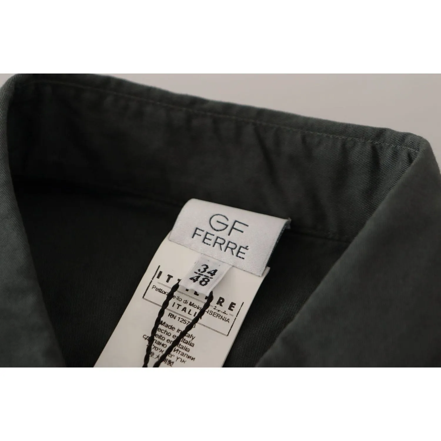 GF Ferre Sleek Dark Gray Cotton Casual Shirt