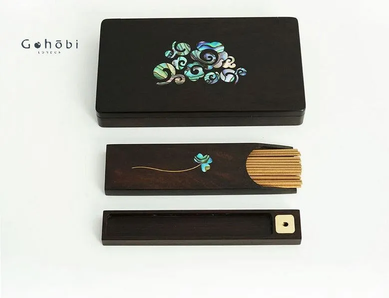 Gohobi Inlaid Shell Pattern Portable Incense Box