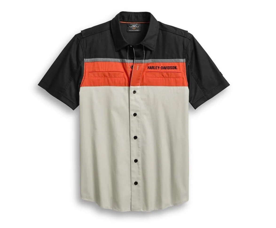 Harley-Davidson® Men's Performance Vented Colorblock Shirt - 96017-20VM