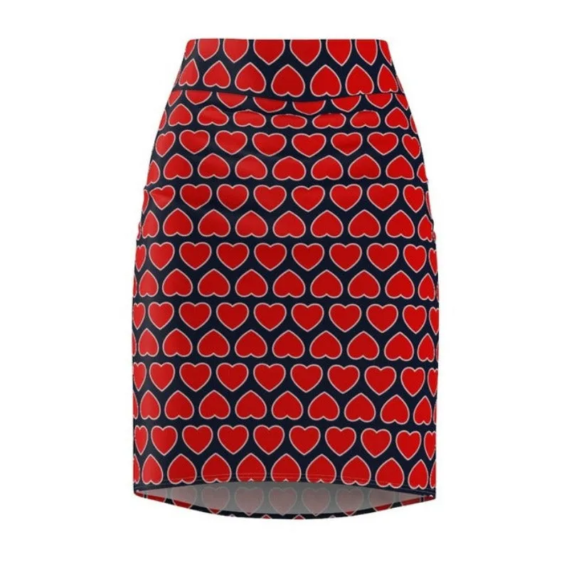 Heart to Heart Women's Pencil Skirt