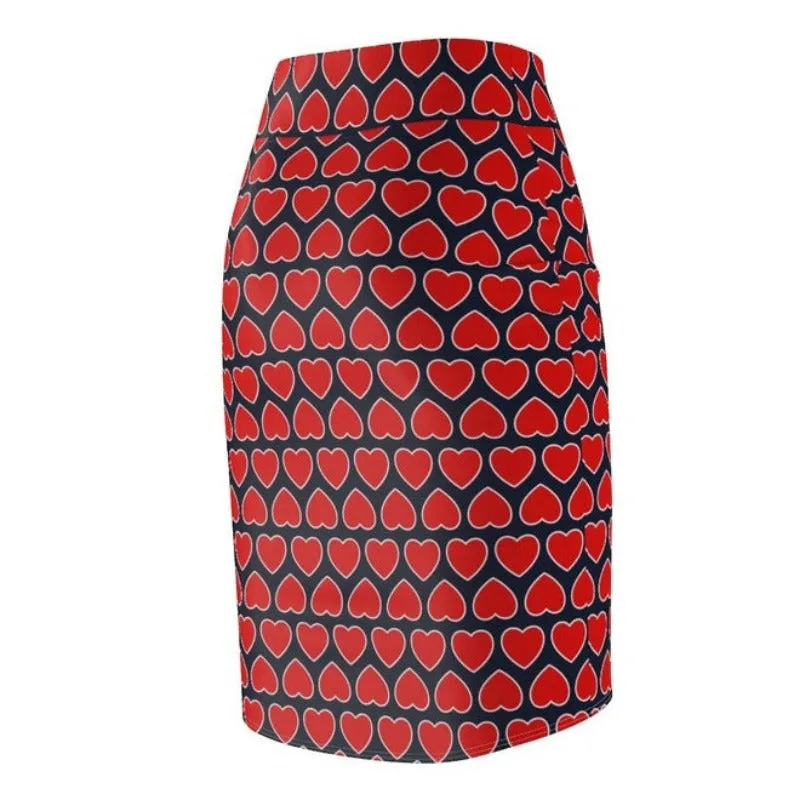 Heart to Heart Women's Pencil Skirt