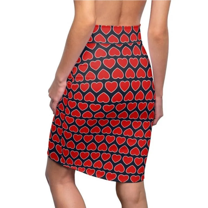 Heart to Heart Women's Pencil Skirt