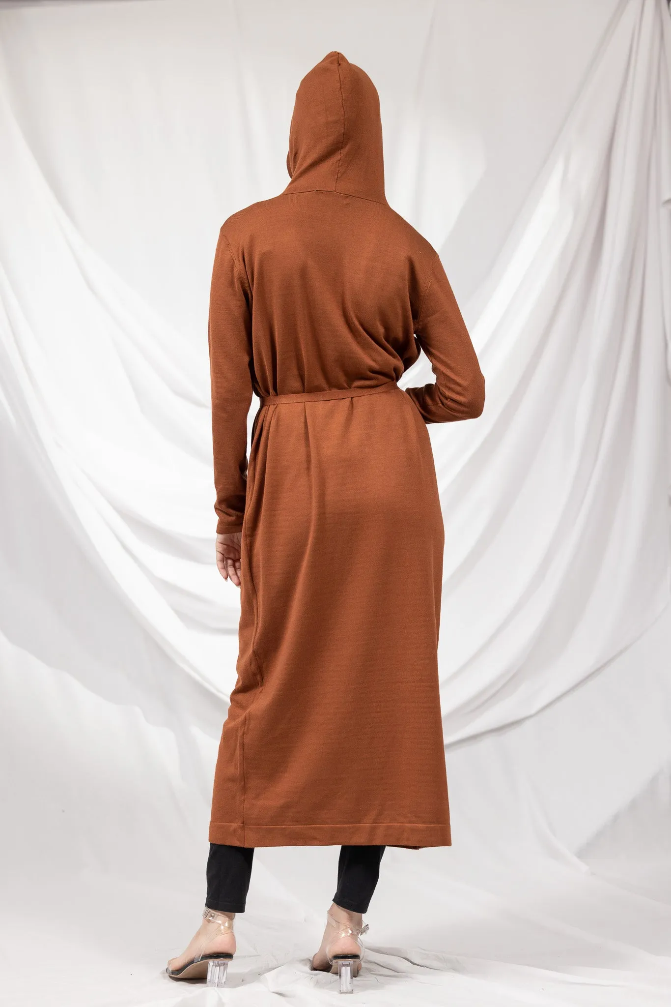 Hooded Knit Maxi Dress