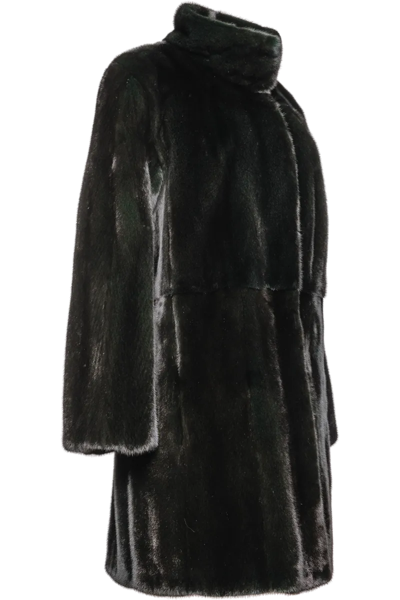 Hunter Green Mink Fur Coat