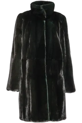 Hunter Green Mink Fur Coat