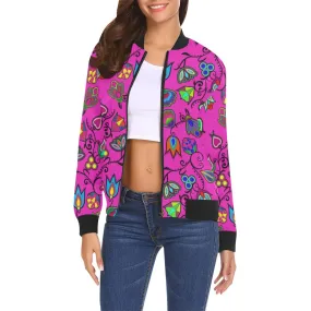 Indigenous Paisley Bomber Jacket for Women