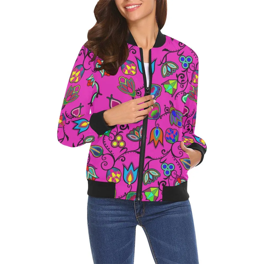 Indigenous Paisley Bomber Jacket for Women