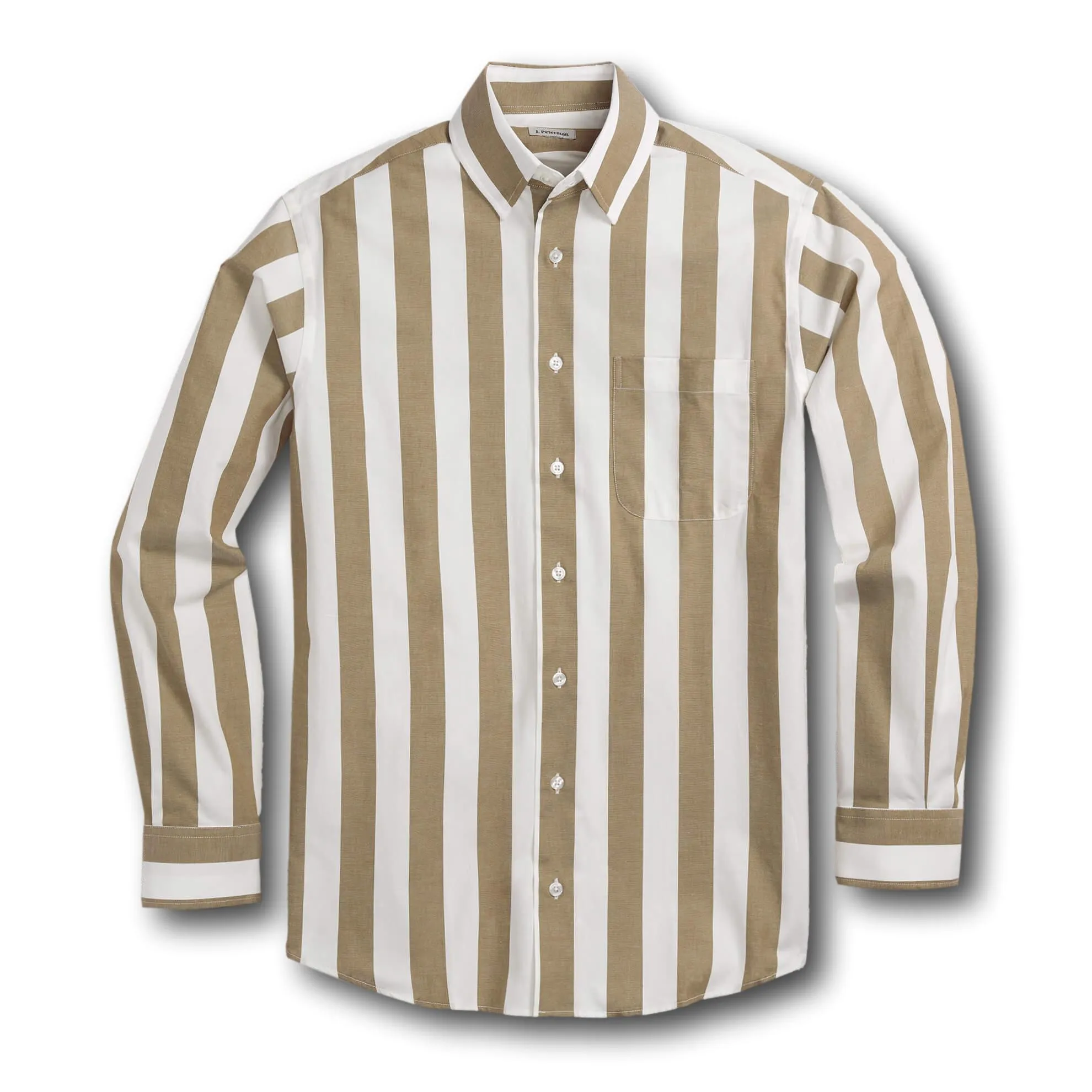 J. Peterman Men's Short Sleeve Subversive Striped Shirt