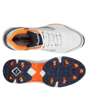 Jazba Sky Drive 101S Cricket Shoes - Steel Spikes - Navy/Orange