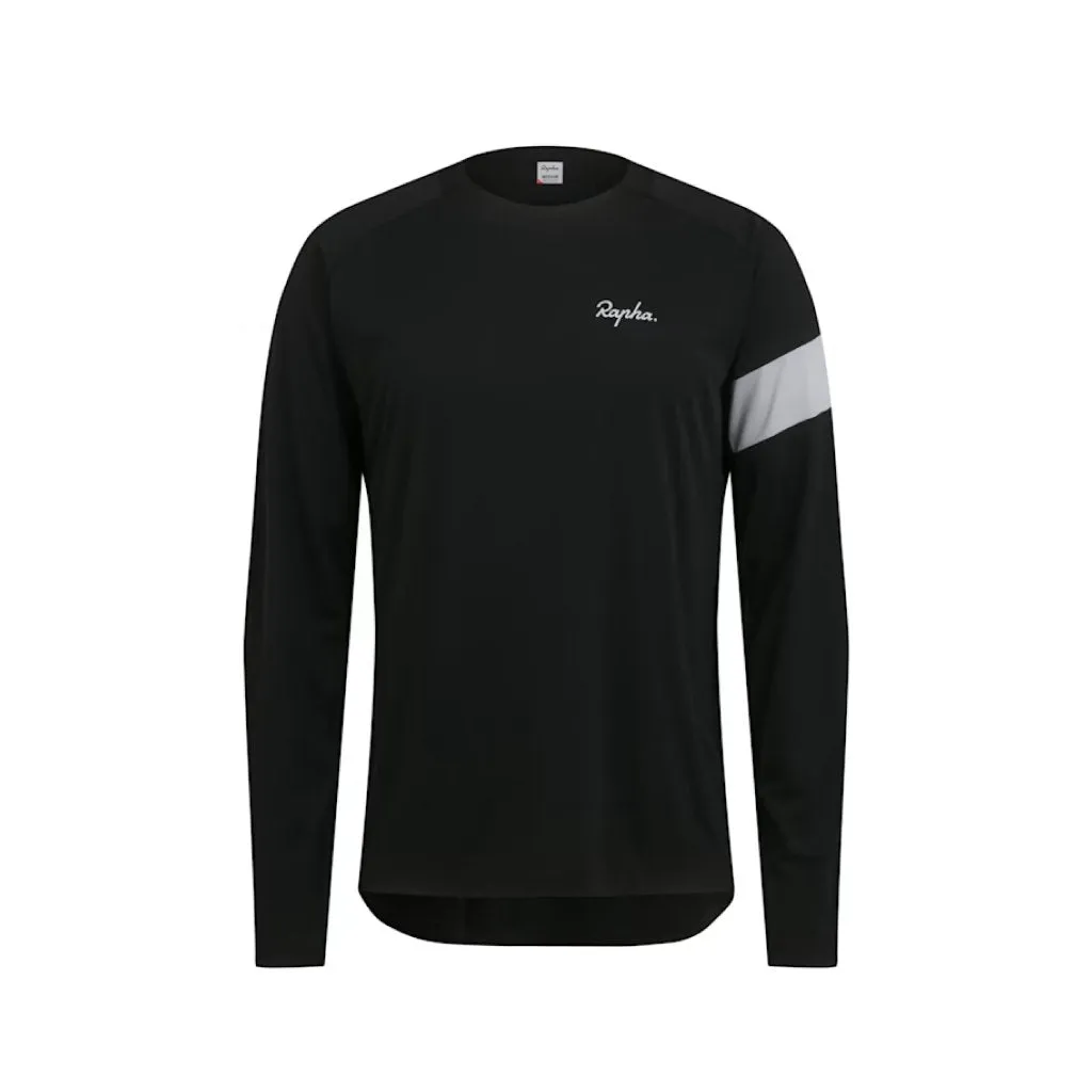 Jersey Rapha Trail Technical LS - Black/Light Grey