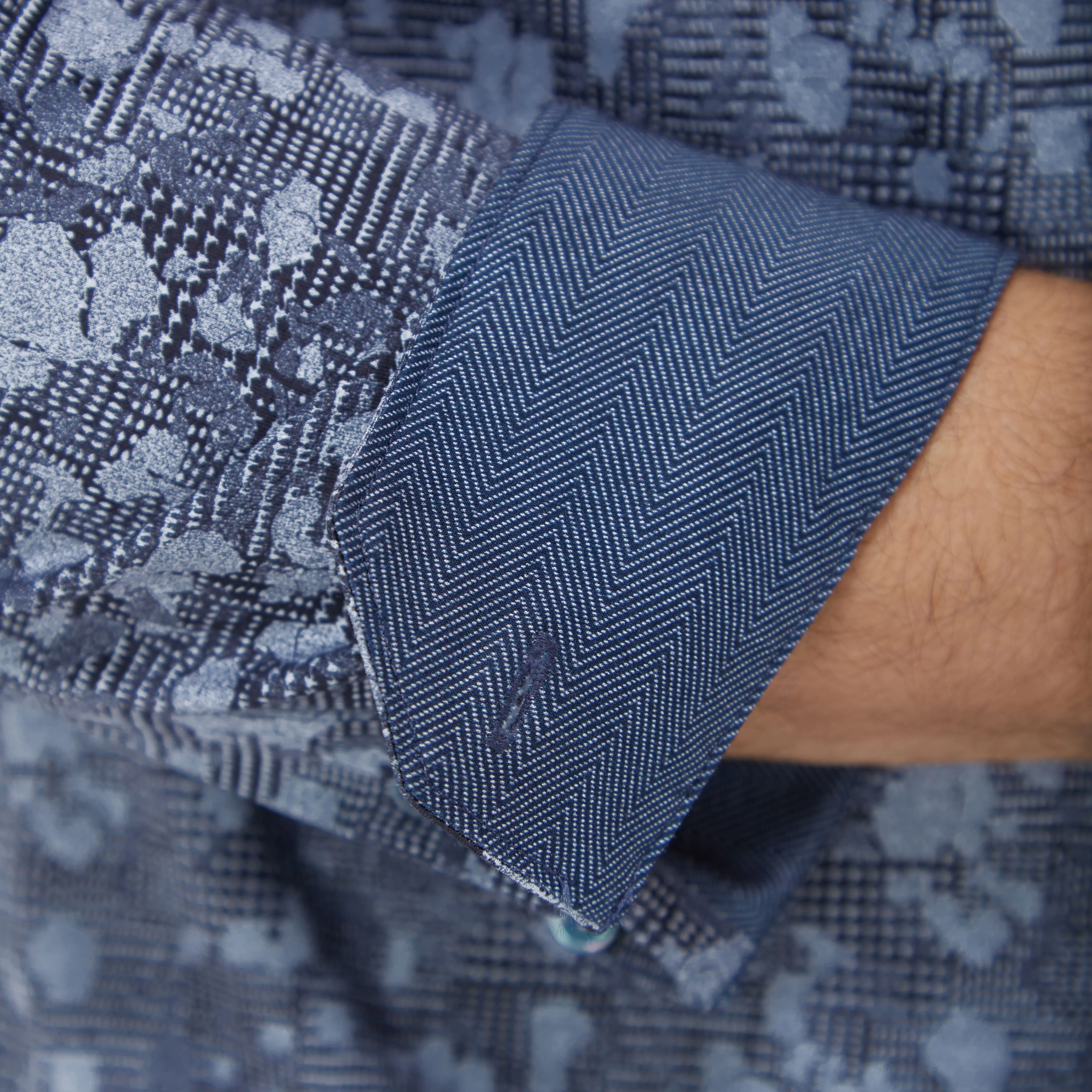 Jimmy Double Sided Abstract/Herringbone OoohCotton Shirt