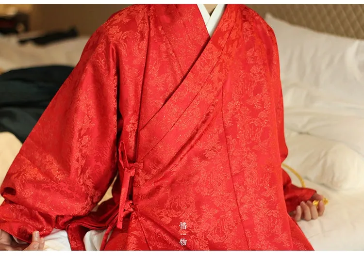 Jing Jiu 敬酒 Early Ming Dynasty Men's Cross Collar Changshan Robe