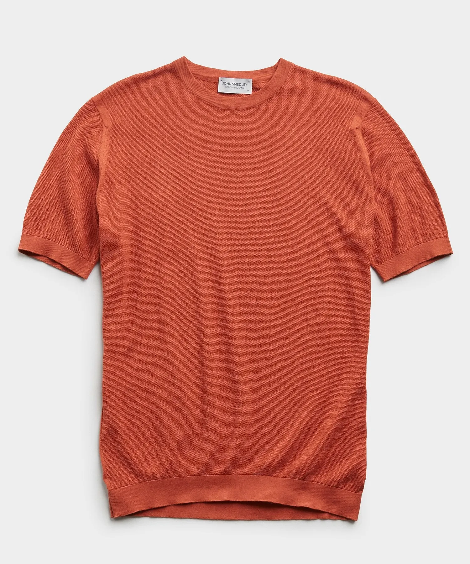 John Smedley Sea Island Cotton Pique T-shirt in Cinnamon