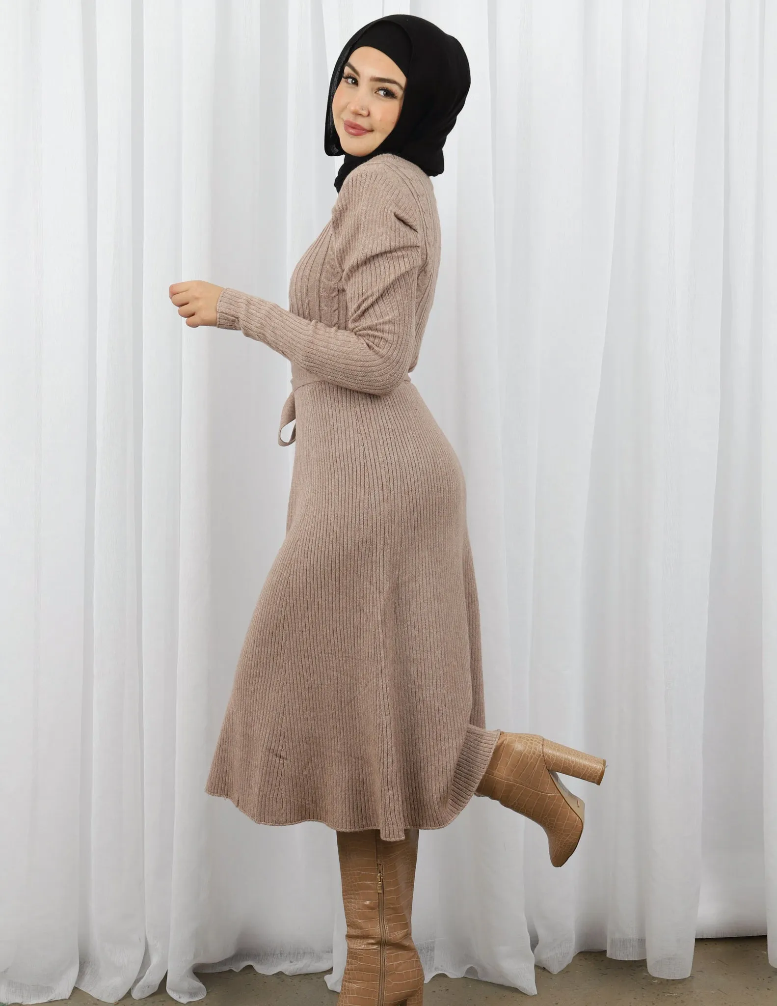 Julia Puff Sleeve Knit Dress