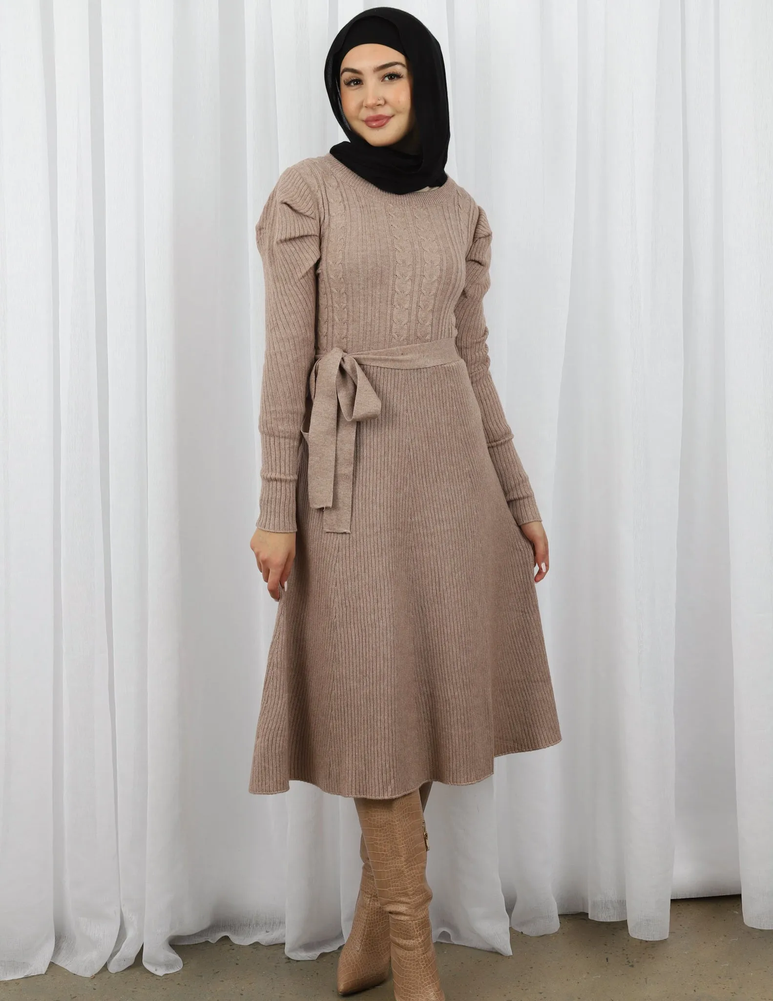 Julia Puff Sleeve Knit Dress