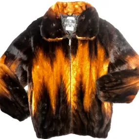 Kashani Cognac Full Mink Fur Coat