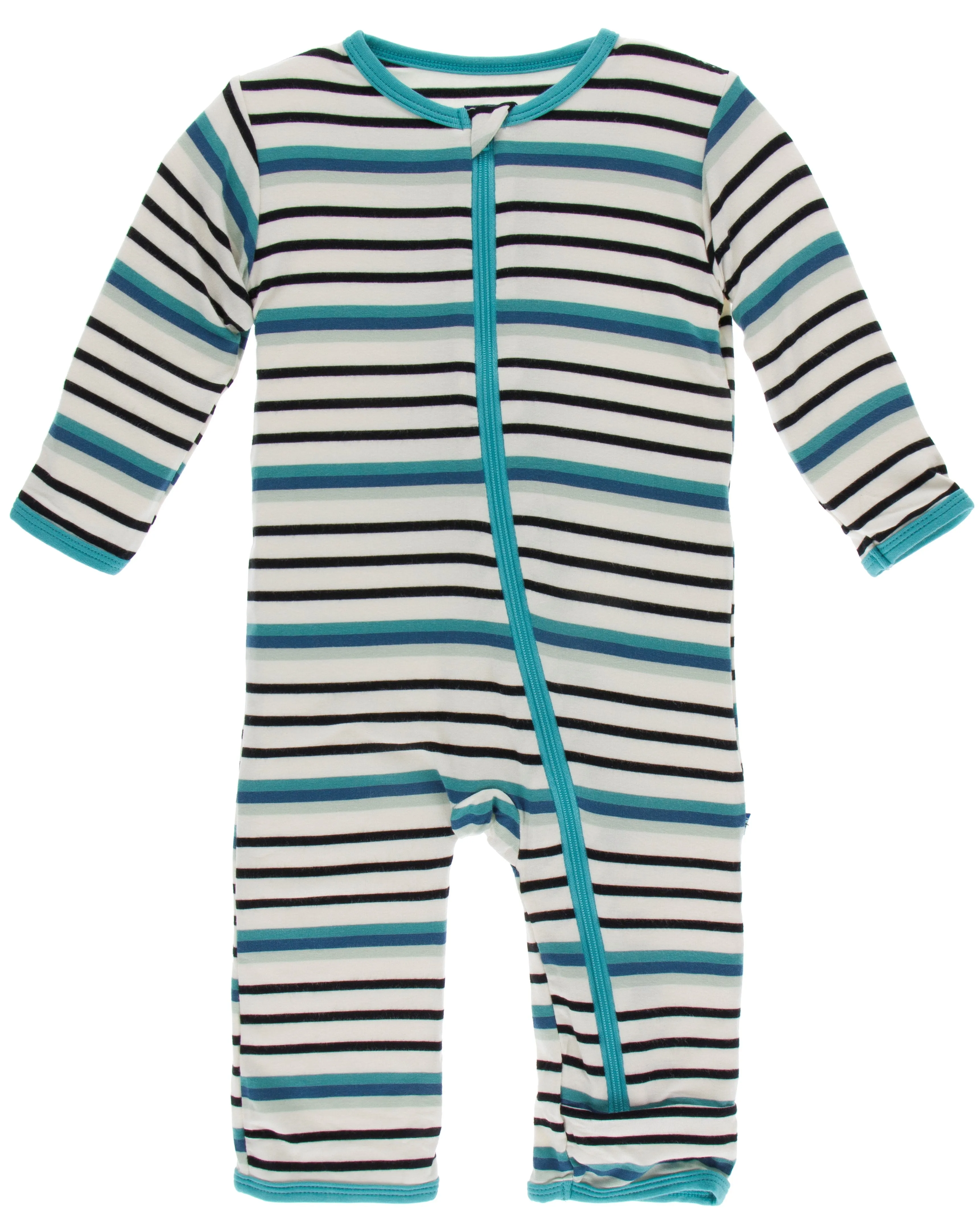 KicKee Pants Neptune Stripe Coverall with Zipper