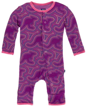 KicKee Pants Starfish Kangaroo Coverall with Snaps