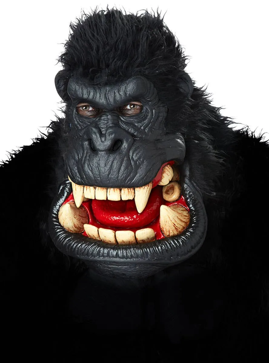 Killa Gorilla Deluxe Halloween Animotion Mask with Fur