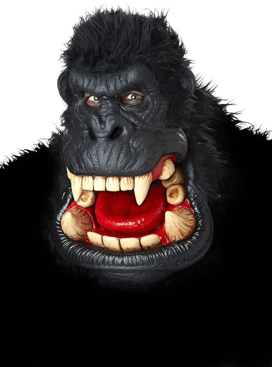 Killa Gorilla Deluxe Halloween Animotion Mask with Fur