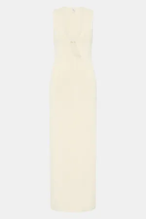 KINETIC BEADED MIDI DRESS - ECRU