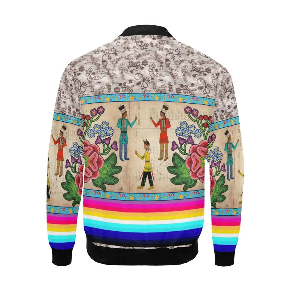 Kinship Ties All Over Print Bomber Jacket for Men