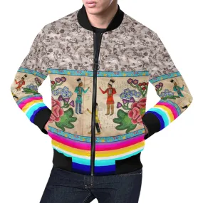 Kinship Ties All Over Print Bomber Jacket for Men