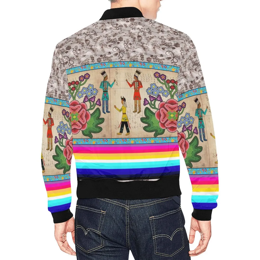 Kinship Ties All Over Print Bomber Jacket for Men