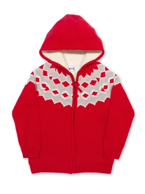 Kite Red Jurassic Organic Cotton Hoodie