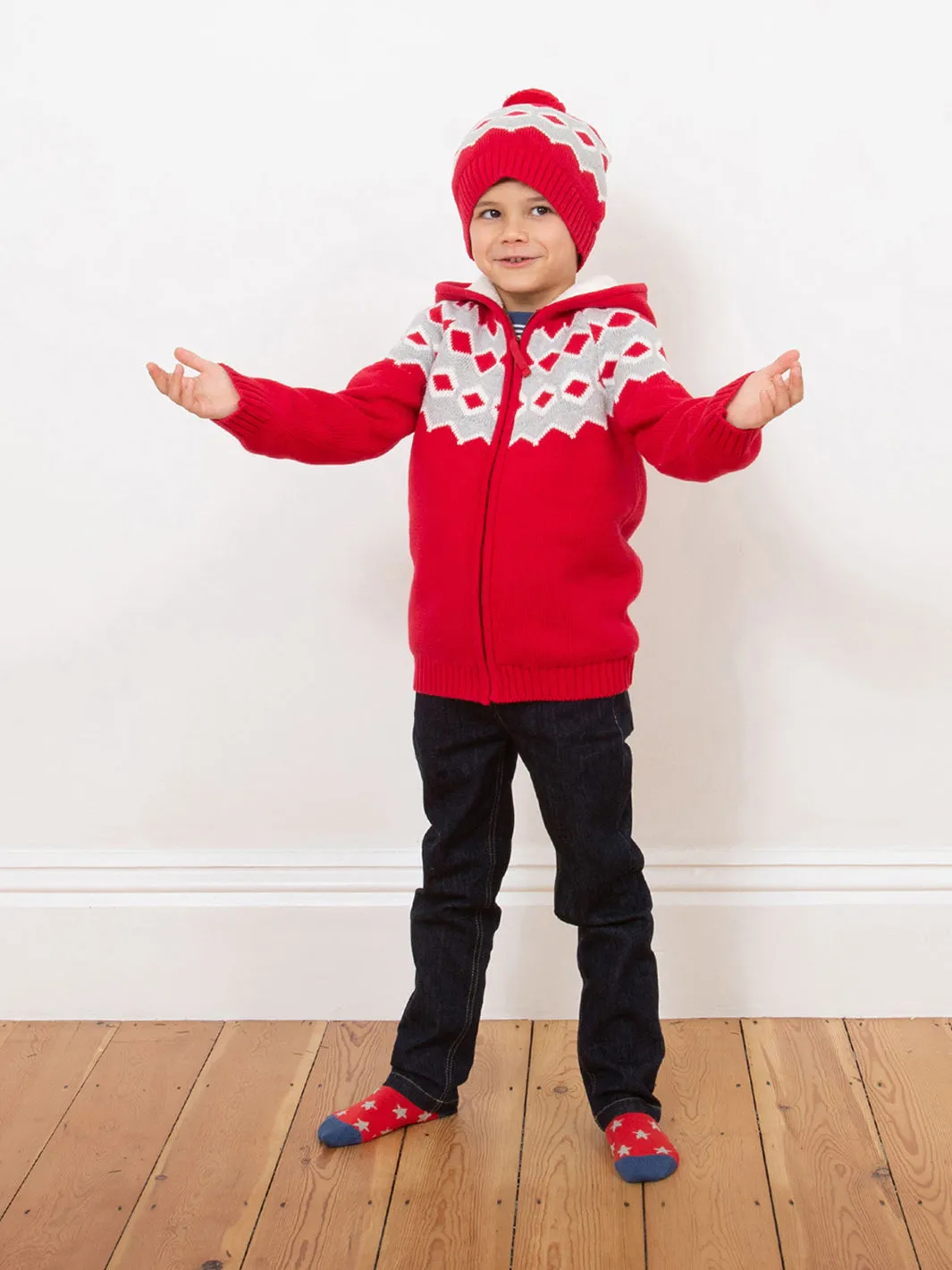 Kite Red Jurassic Organic Cotton Hoodie