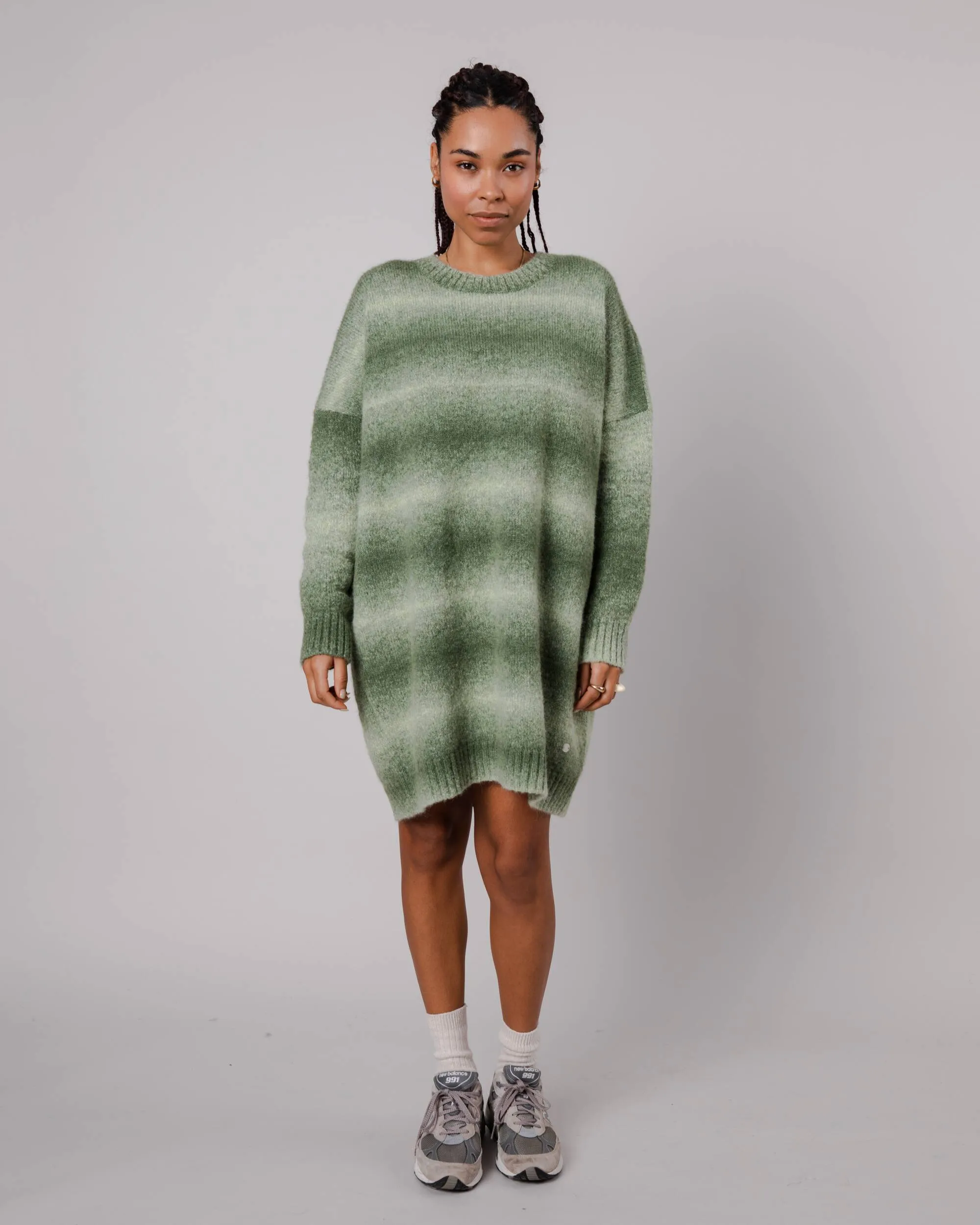 Knitted Alpaca Dress Moss