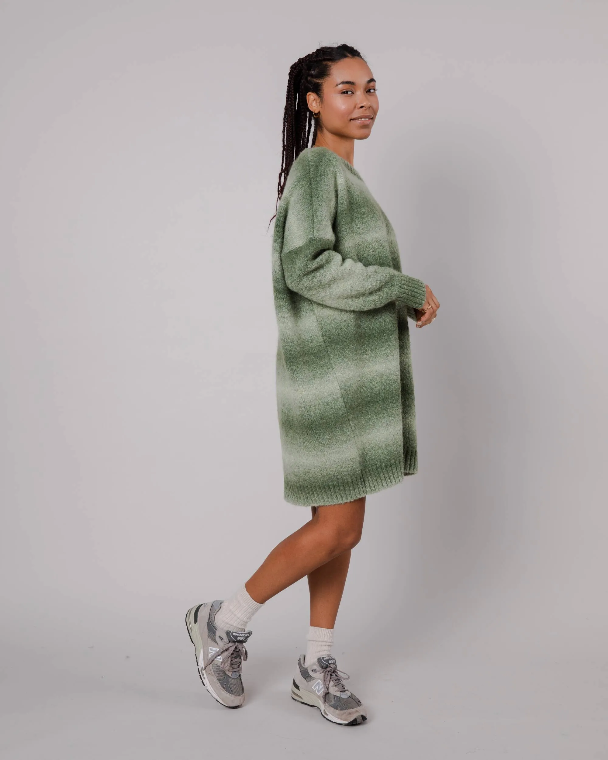 Knitted Alpaca Dress Moss