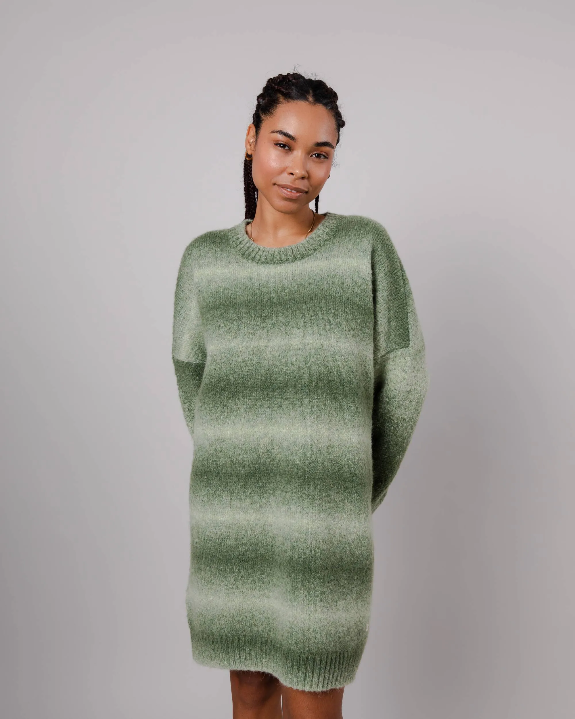 Knitted Alpaca Dress Moss