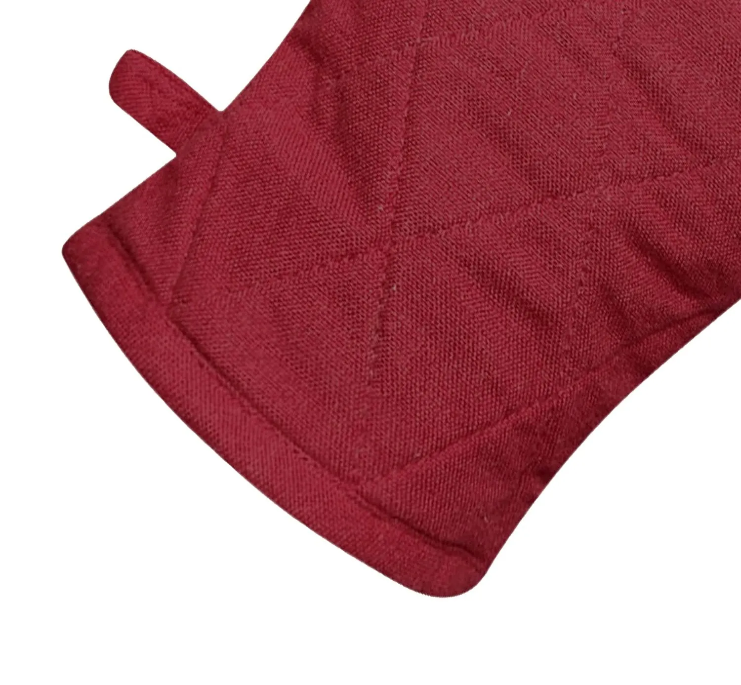 Kuber Industries Heat Resistant Cotton Kitchen Oven Mitt Microwave Gloves, Set of 2 (Maroon), Standard (HS40KUBMART023979)