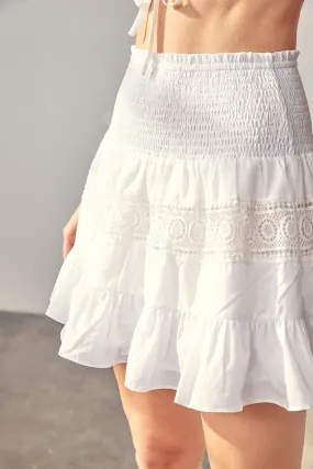 LACE TRIM DETAIL SKIRT