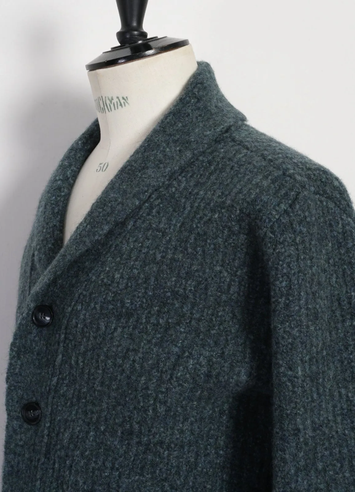 LARSEN | Shawl Collar Cardigan | Petrolium