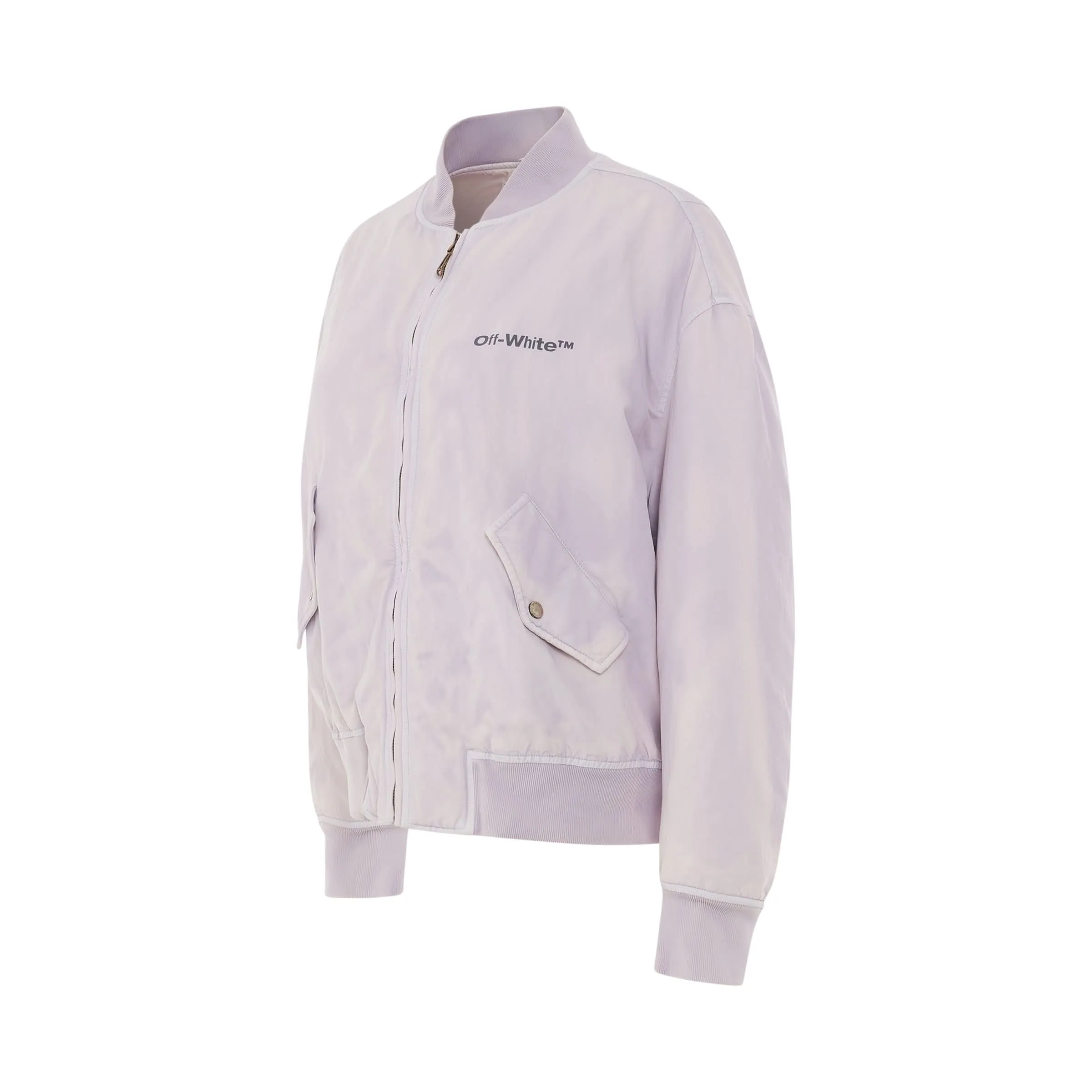 Laundry Nylon Oversize Bomber Jacket in Lilac