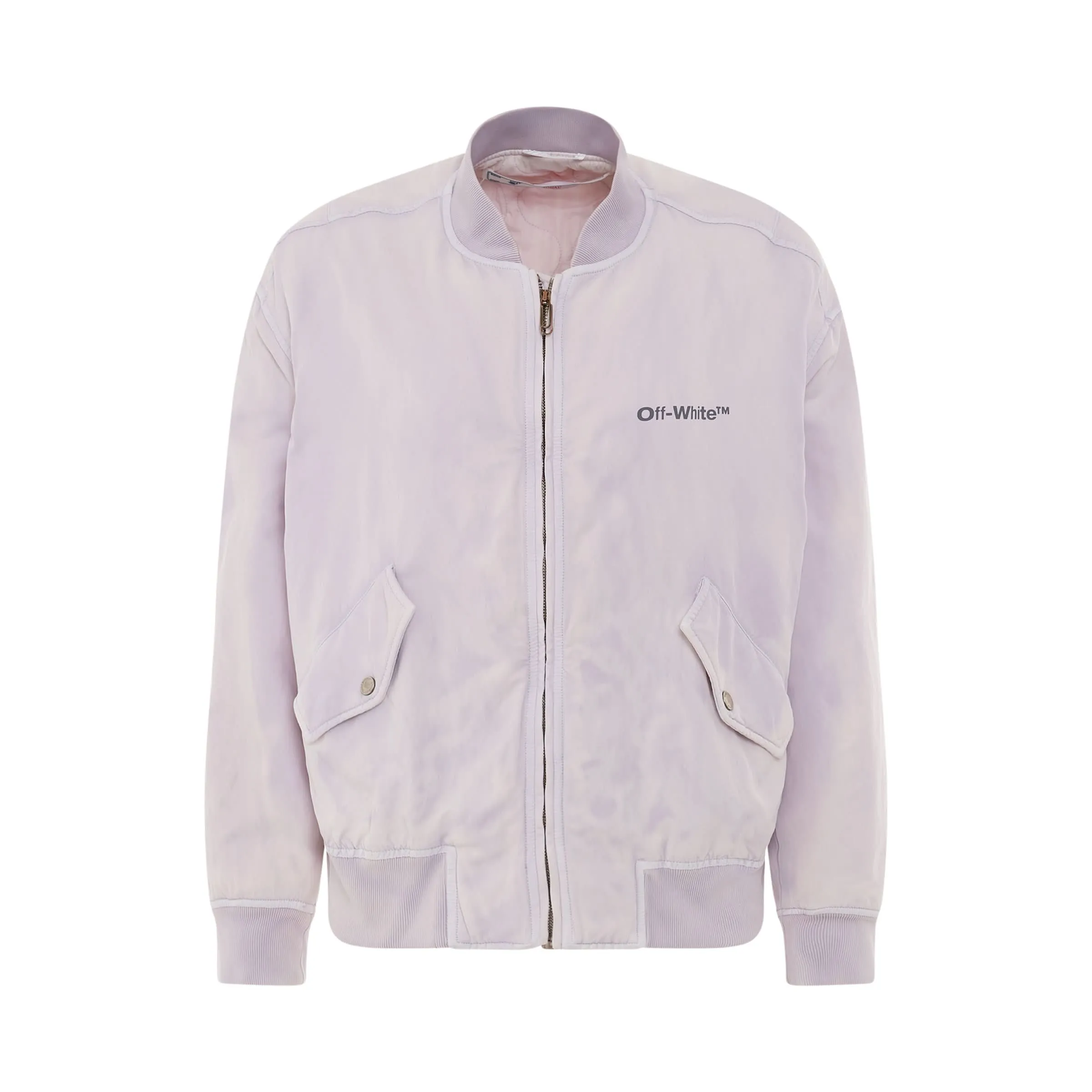 Laundry Nylon Oversize Bomber Jacket in Lilac