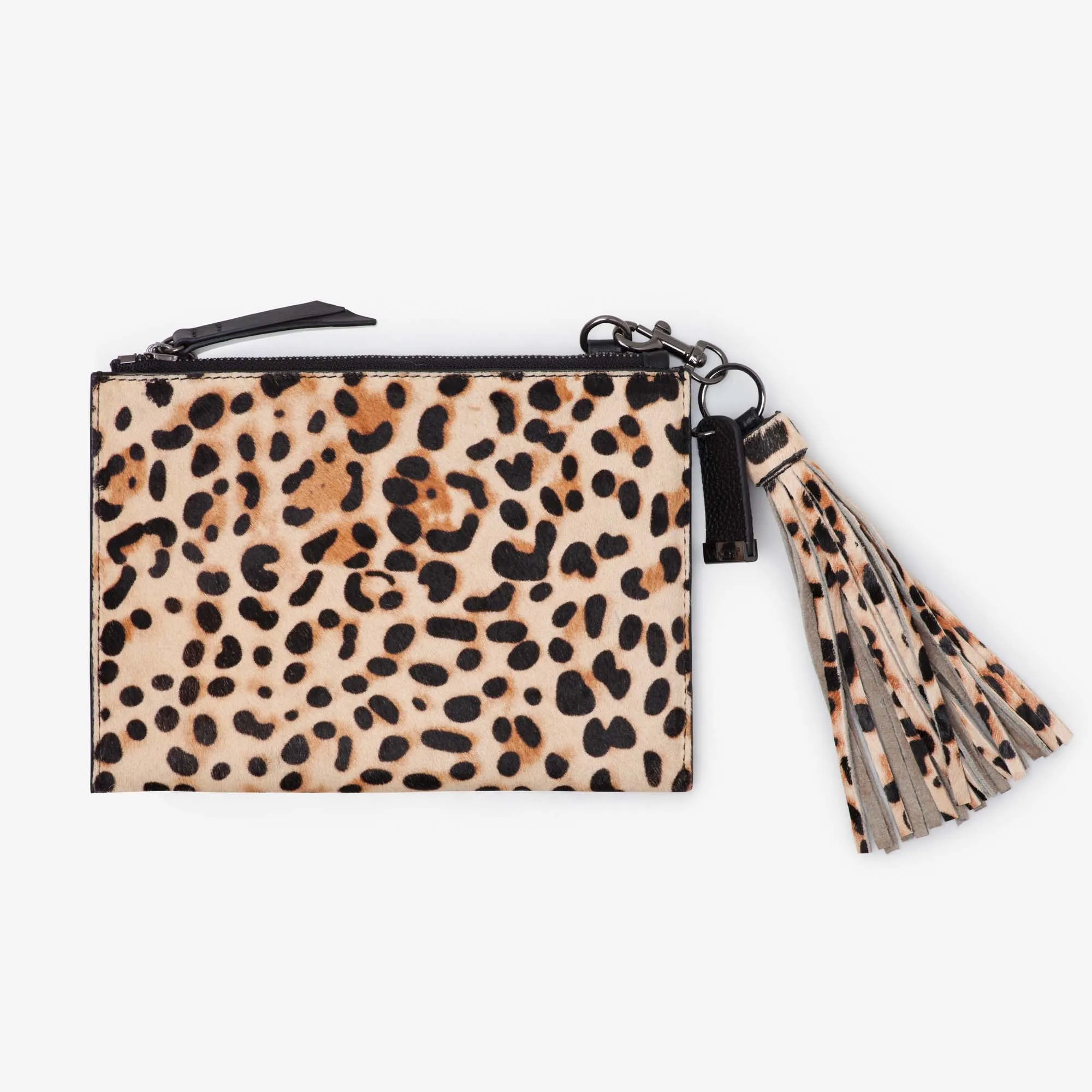 Leather Mini Clutch -  Leopard