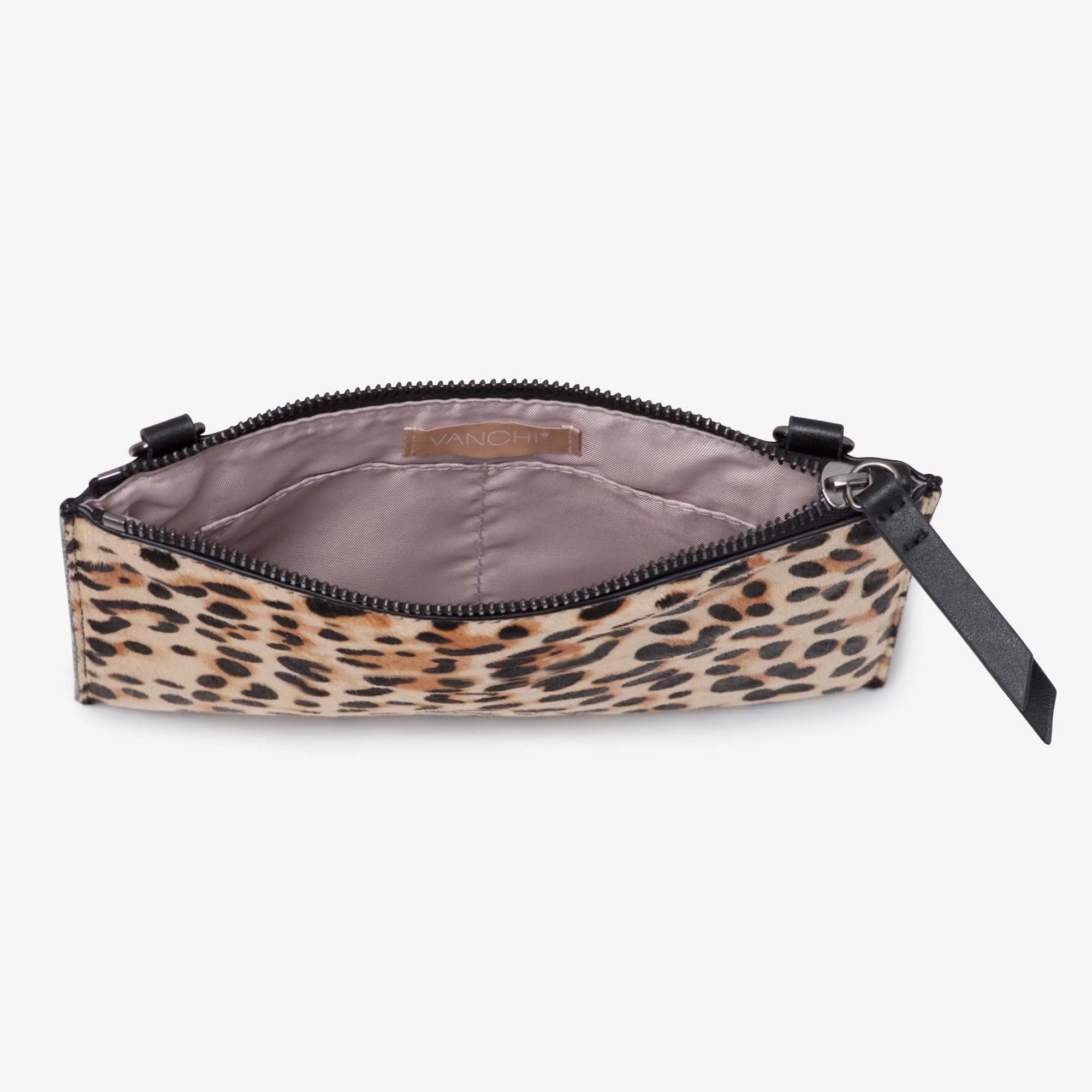 Leather Mini Clutch -  Leopard