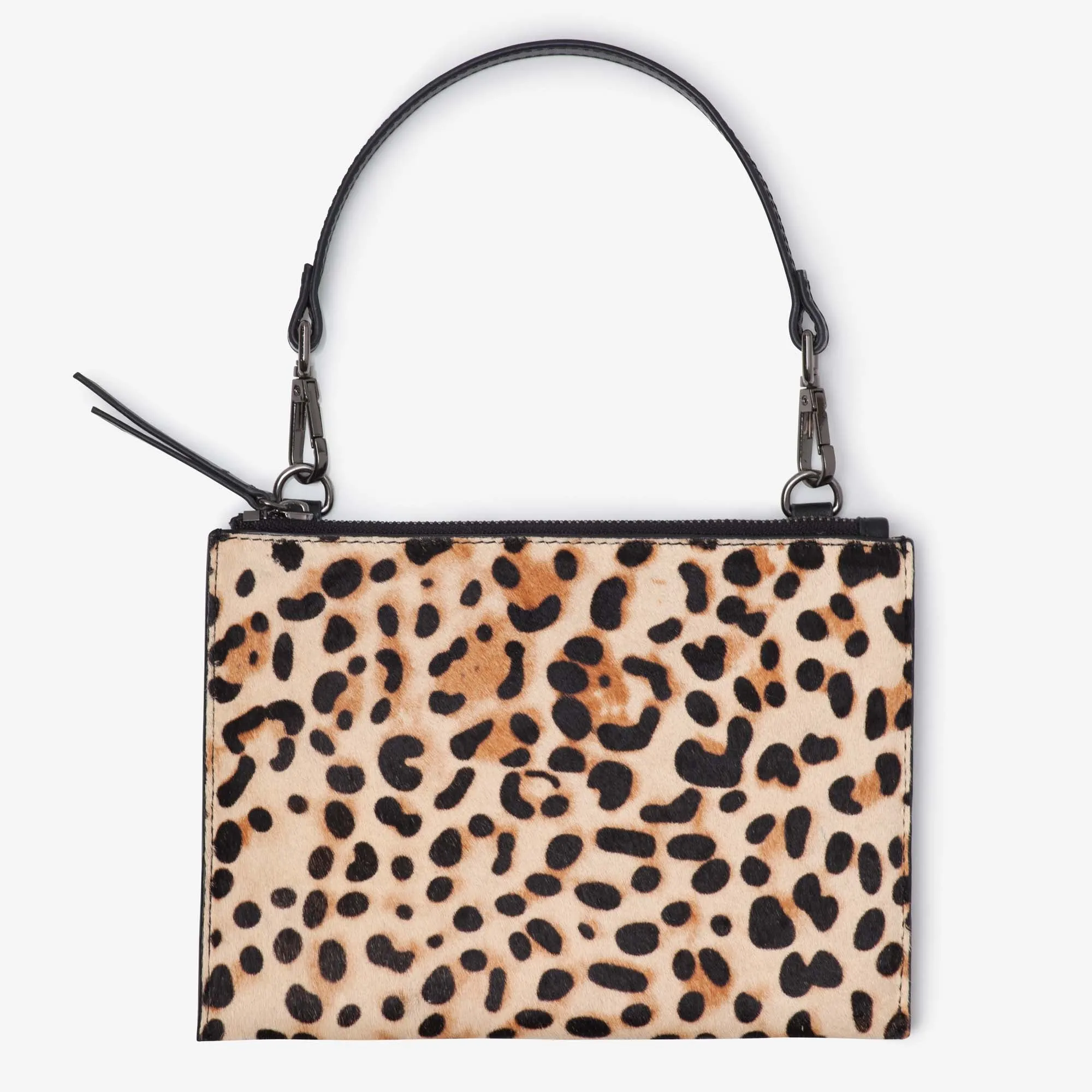 Leather Mini Clutch -  Leopard