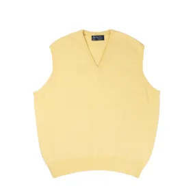 Lemon Frost Blenheim Cashmere Sleeveless V-Neck Sweater