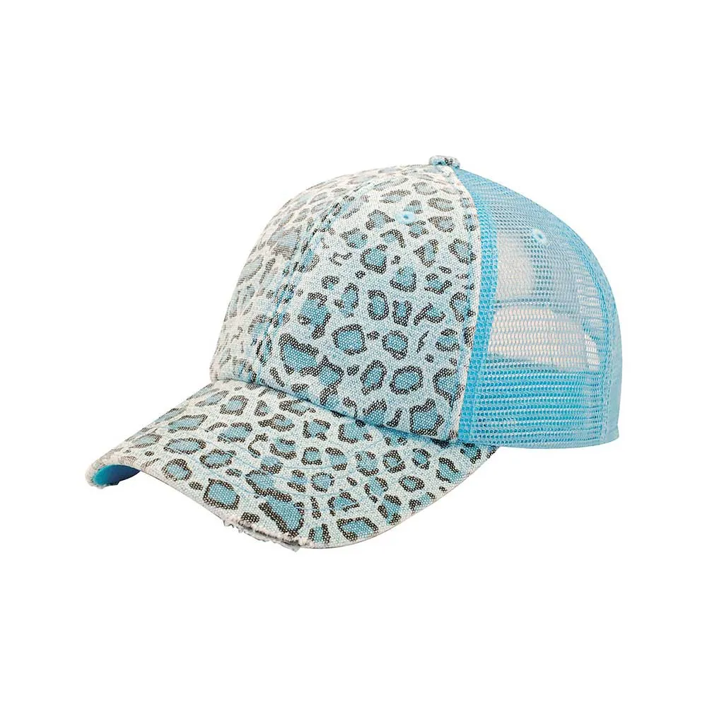 Leopard Print Mesh Cap