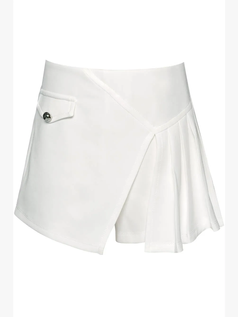 Little Girl’s Tween Chic Asymmetrical Pleated Skort