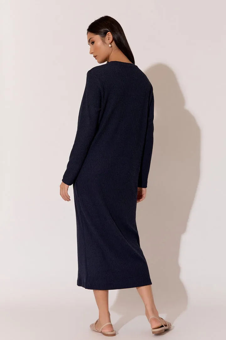 Long Knitted Dress available in Black and Navy Size 12