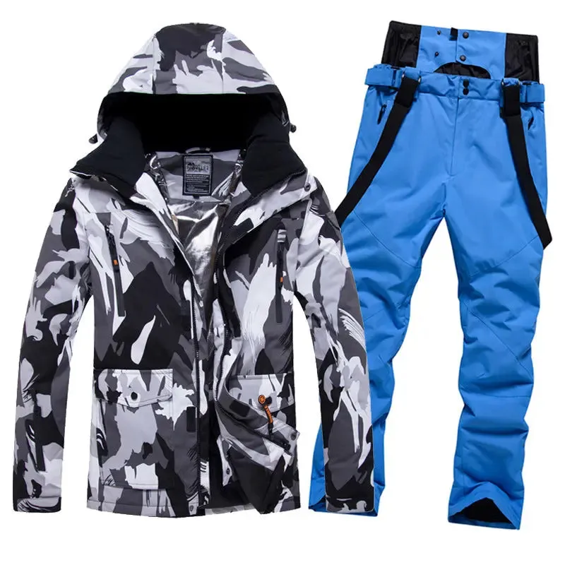 Mens Ski Jacket and Pants Set 2 Pieces