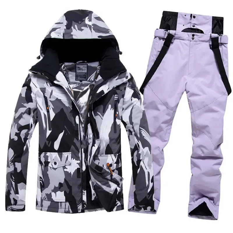 Mens Ski Jacket and Pants Set 2 Pieces