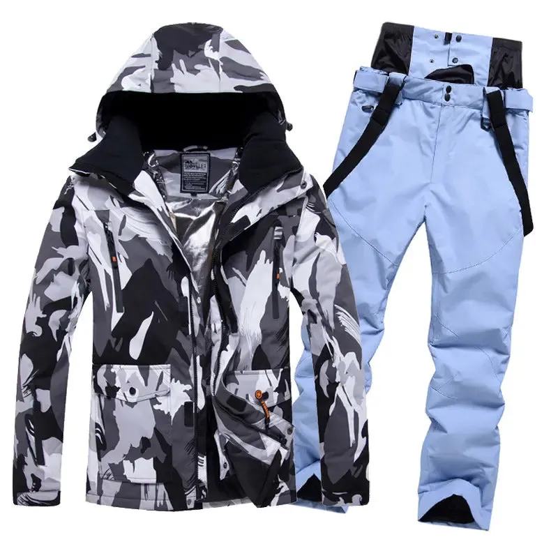 Mens Ski Jacket and Pants Set 2 Pieces