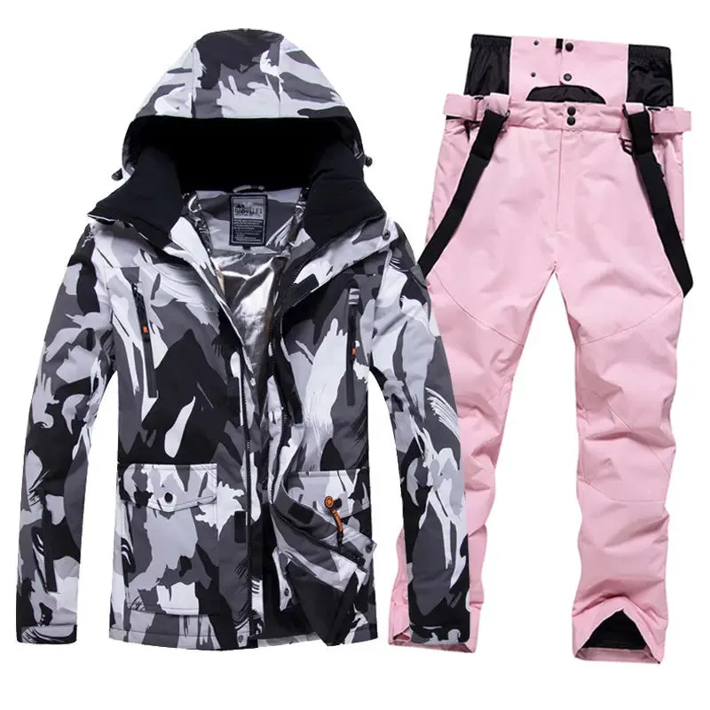 Mens Ski Jacket and Pants Set 2 Pieces